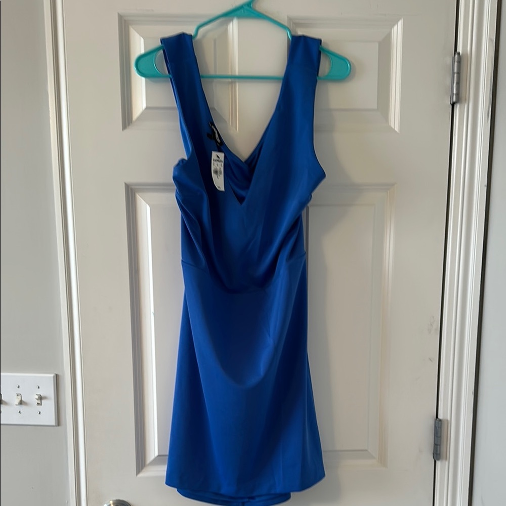 Express Blue Crossback Dress - XL NWT